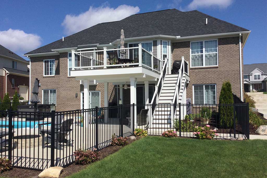 Custom Trex Deck and Rain Escapes in Northville